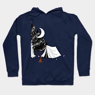 Night camp (bw) Hoodie